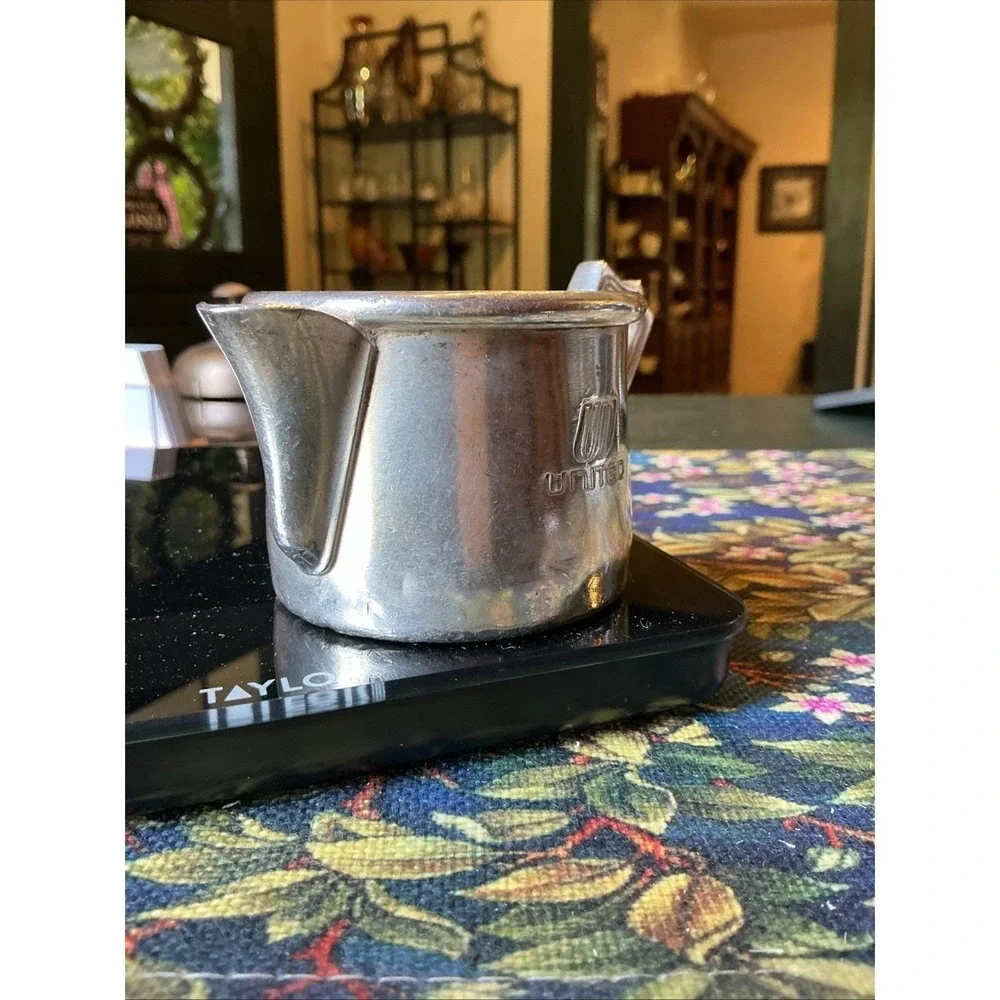 Vintage United Airlines Silver‎ Plated Creamer Pot Grand Silver Co.